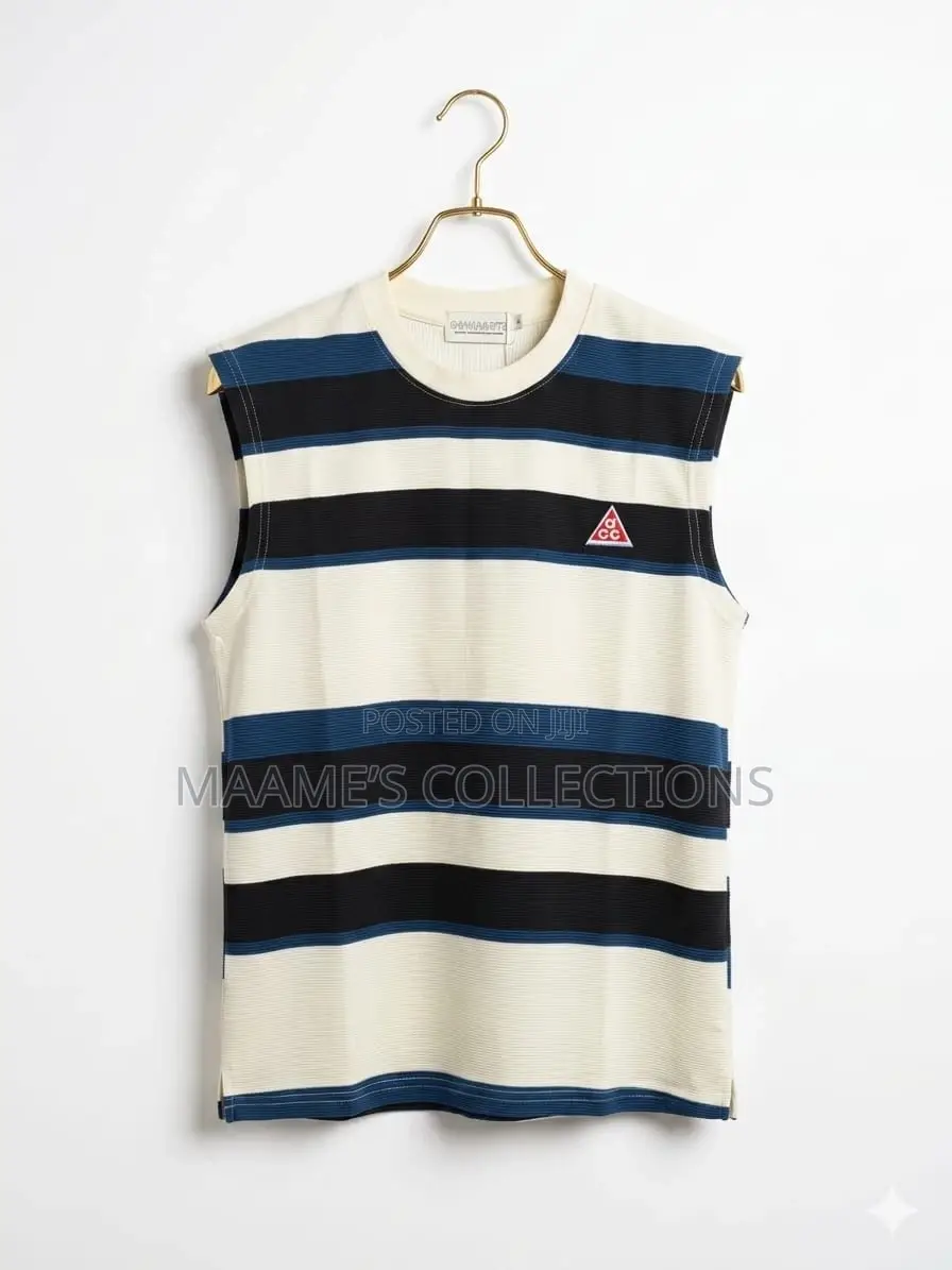 Men’S Striped Sleeveless Top / Armless