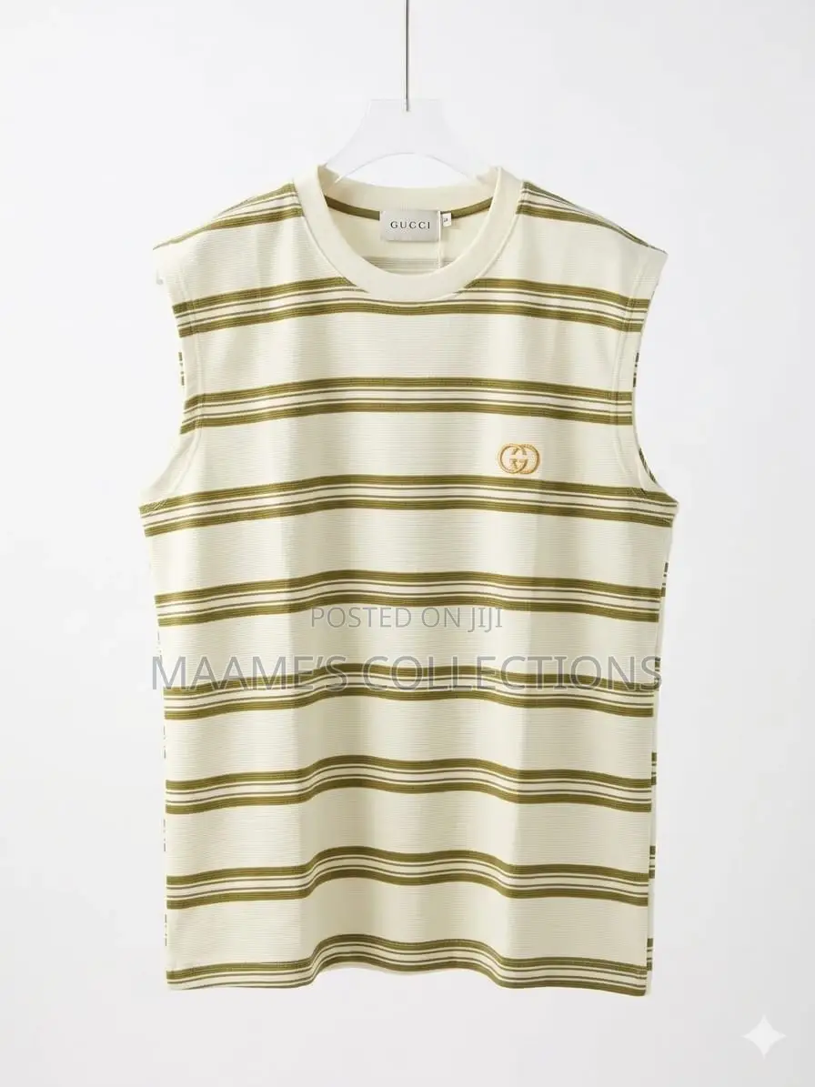 Men’S Striped Sleeveless Top / Armless