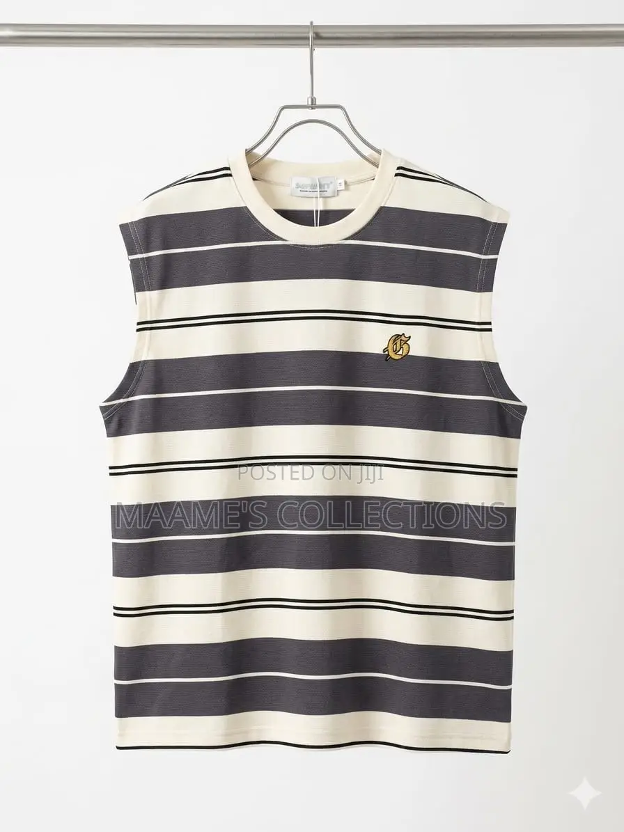 Men’S Ribbed Striped Tank Top / Sleeveless