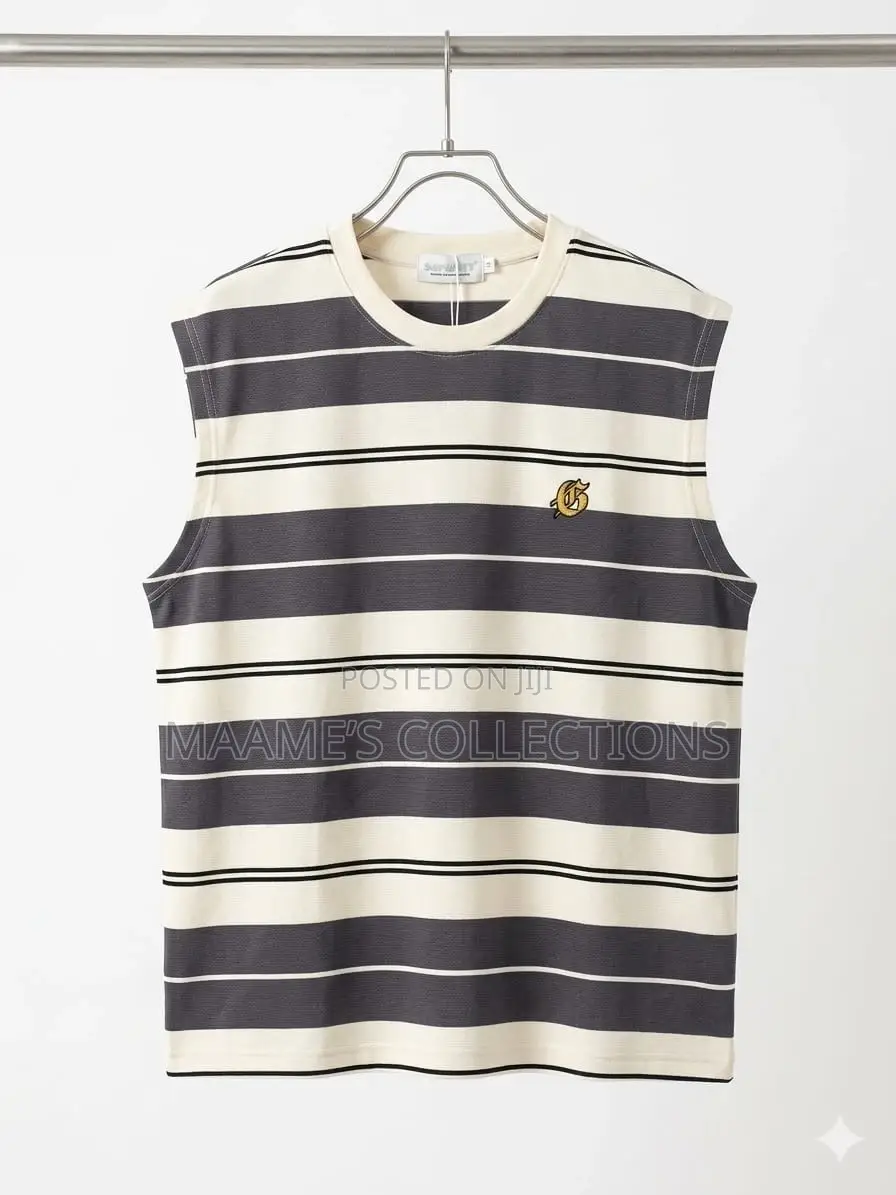 Men’S Ribbed Striped Tank Top / Sleeveless