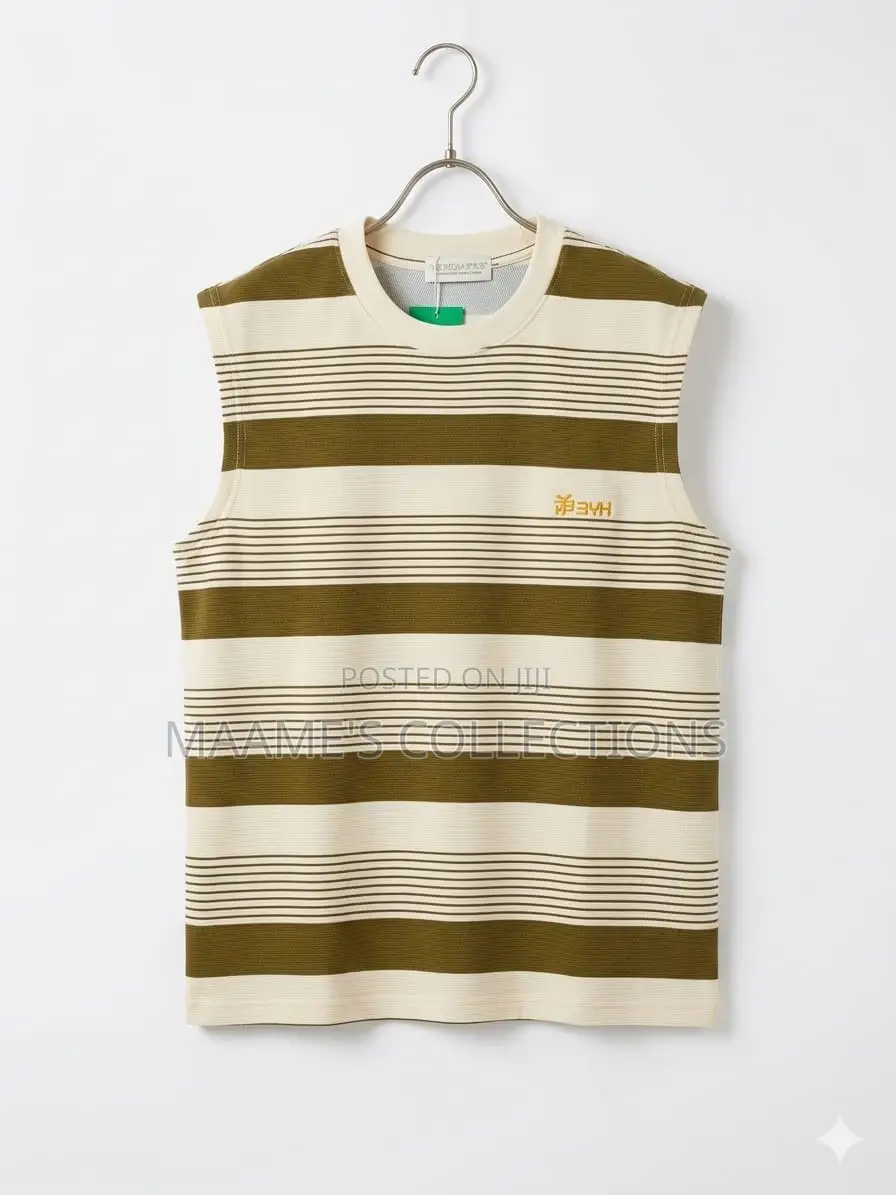 Men’S Ribbed Striped Tank Top / Sleeveless