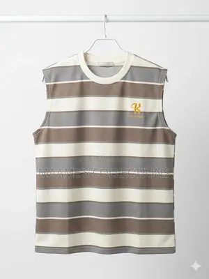 Men’S Ribbed Striped Tank Top / Sleeveless