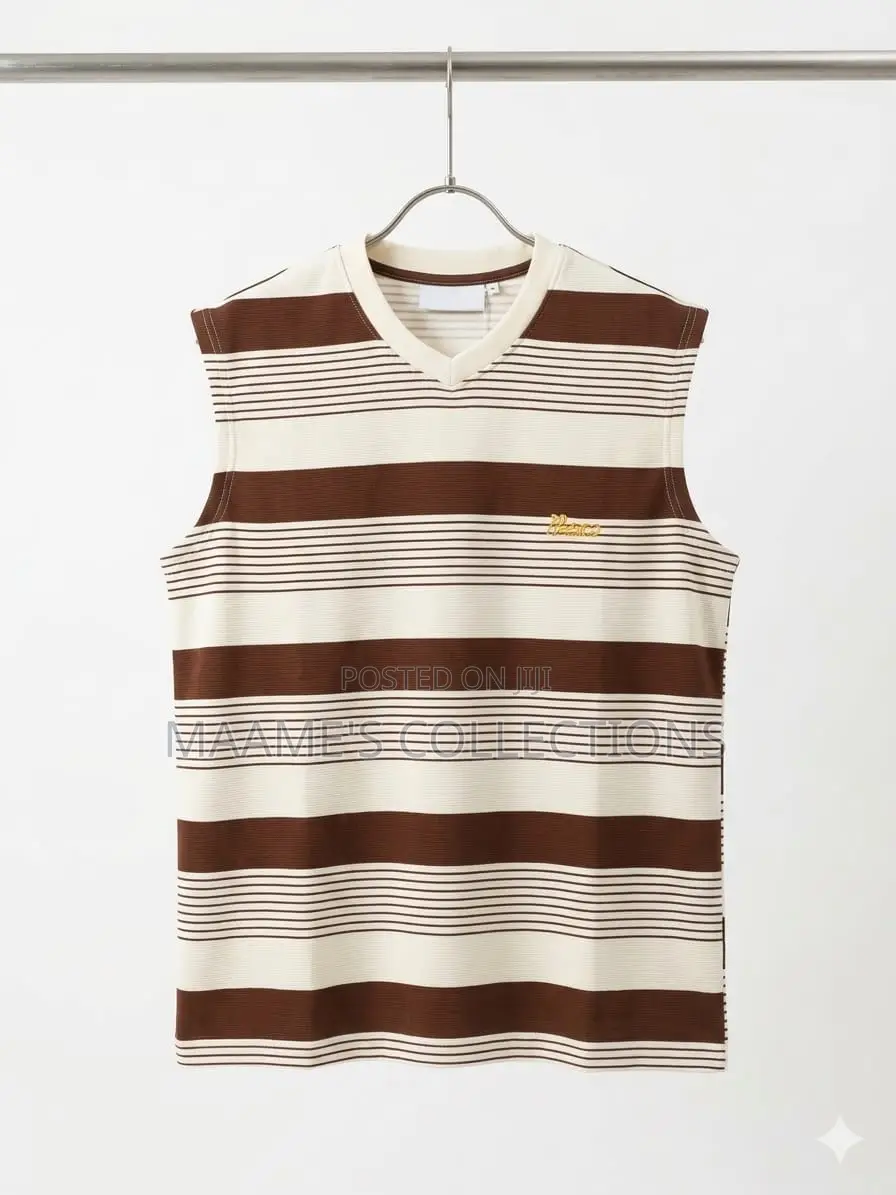 Men’S Ribbed Striped Tank Top / Sleeveless