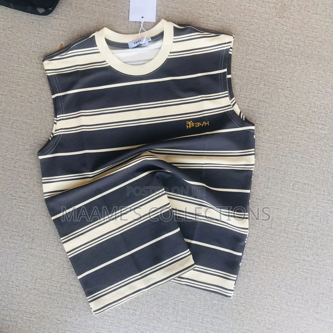 Men’S Ribbed Striped Tank Top / Sleeveless