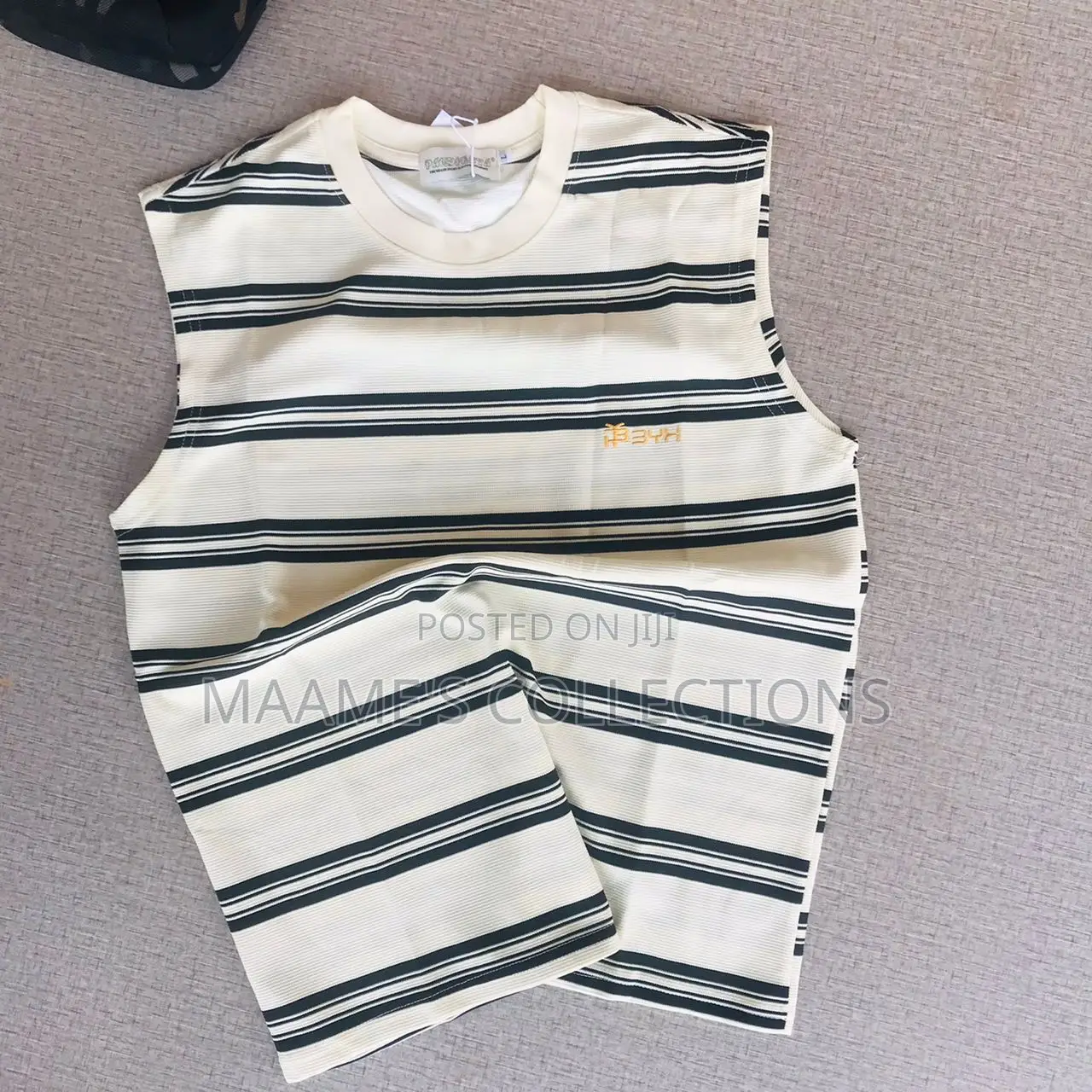 Men’S Ribbed Striped Tank Top / Sleeveless
