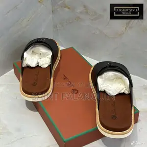 Oro Piana Men's Luxury Sandals Blue Leather.