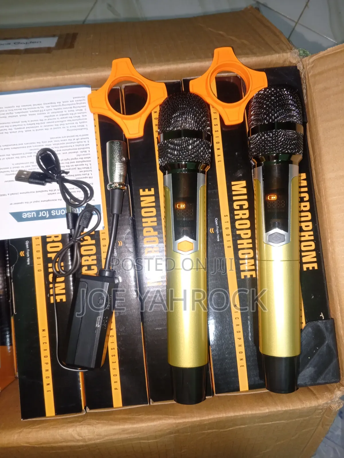2:1 Rechargeable Wireless/Cordless Heavy Mic