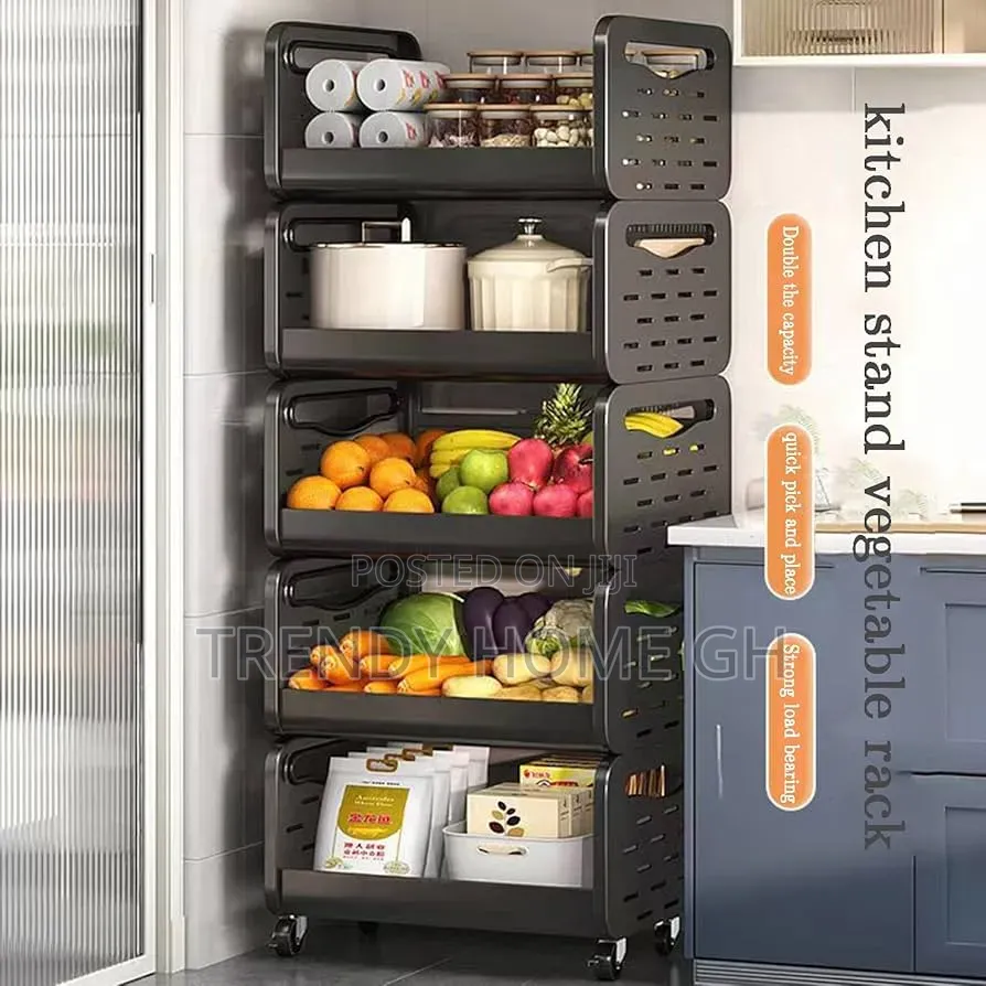 5-Tier Multipurpose Kitchen Vegetable Rack