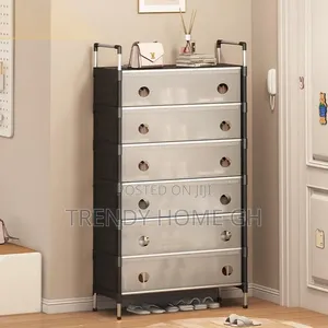 6-Layer Dustproof Shoe Rack With Cover