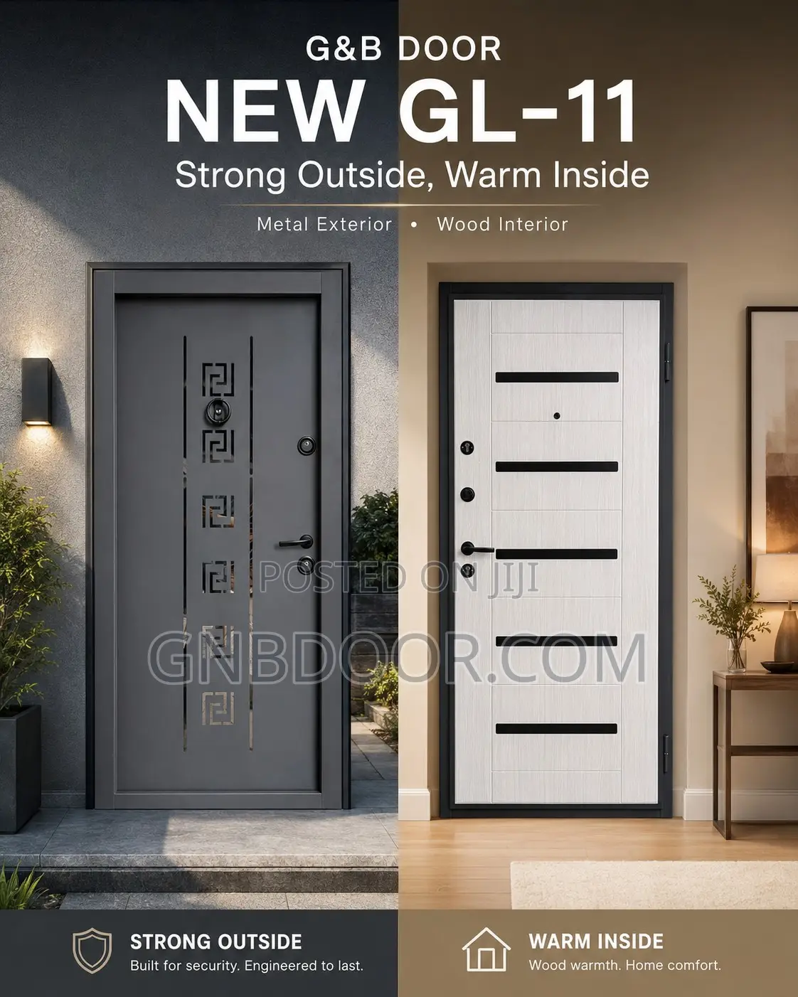 G B New Gl11 Europe Door Morden Design Double Side Beauty