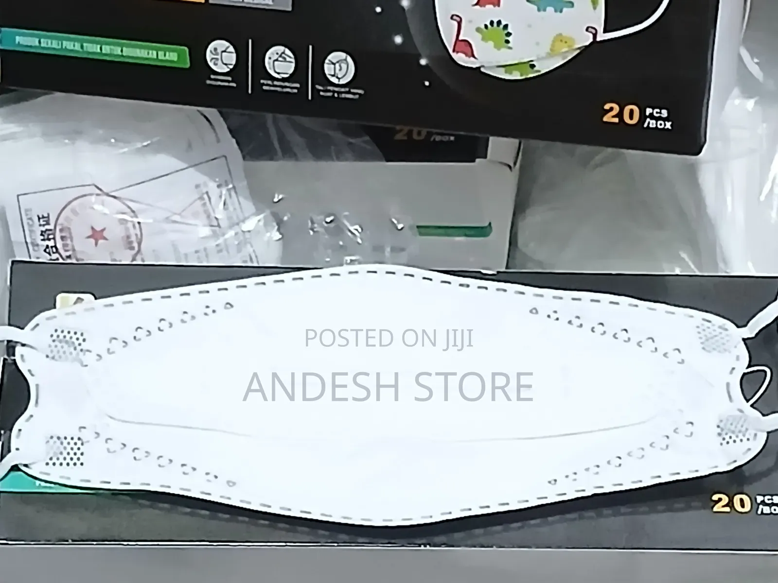 Kf94 4d 4ply Nose Mask 20pcs White , Black Colour Wholesale