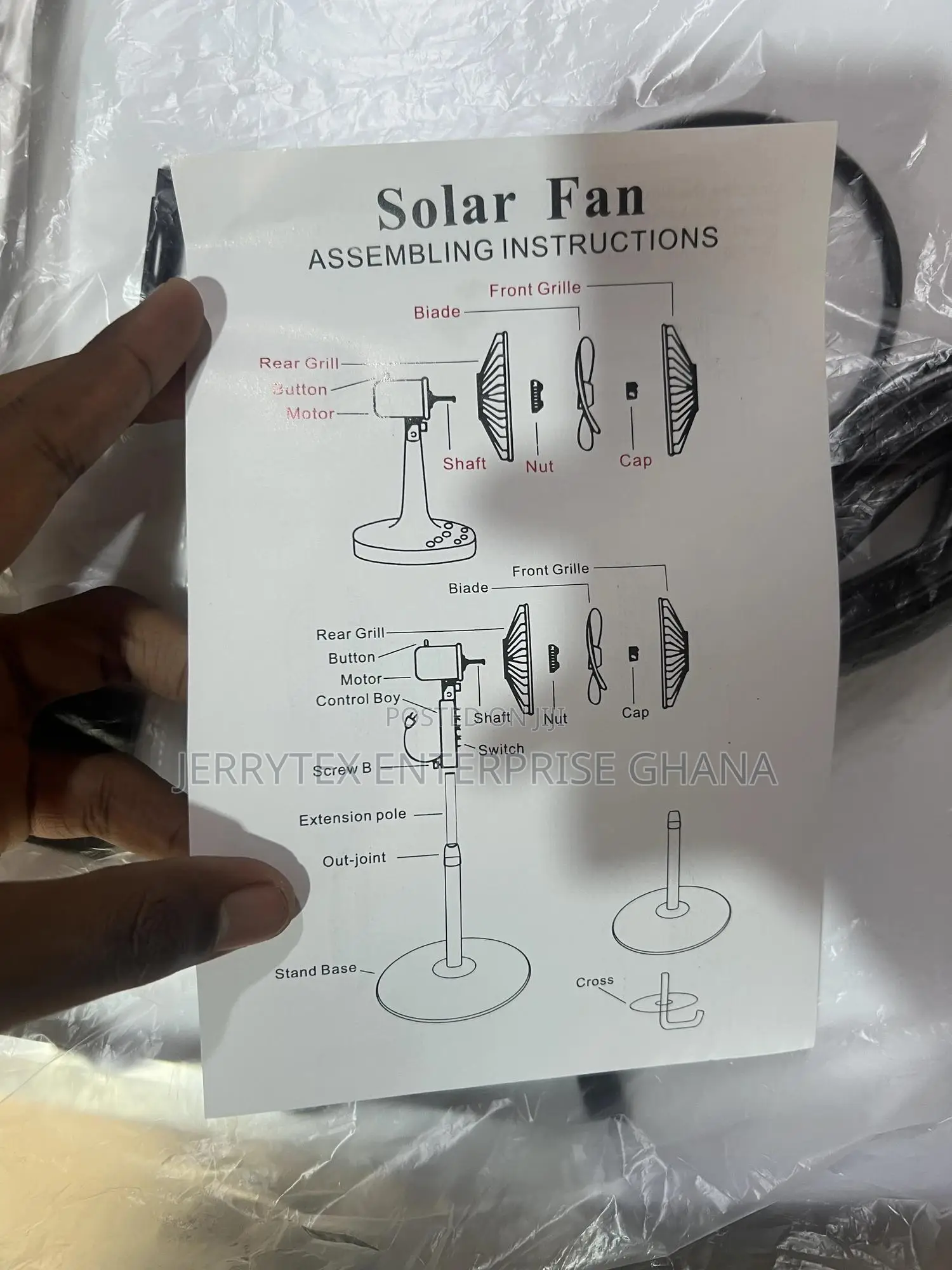 Solar Rechargeable Fan