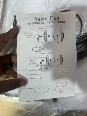 Solar Rechargeable Fan