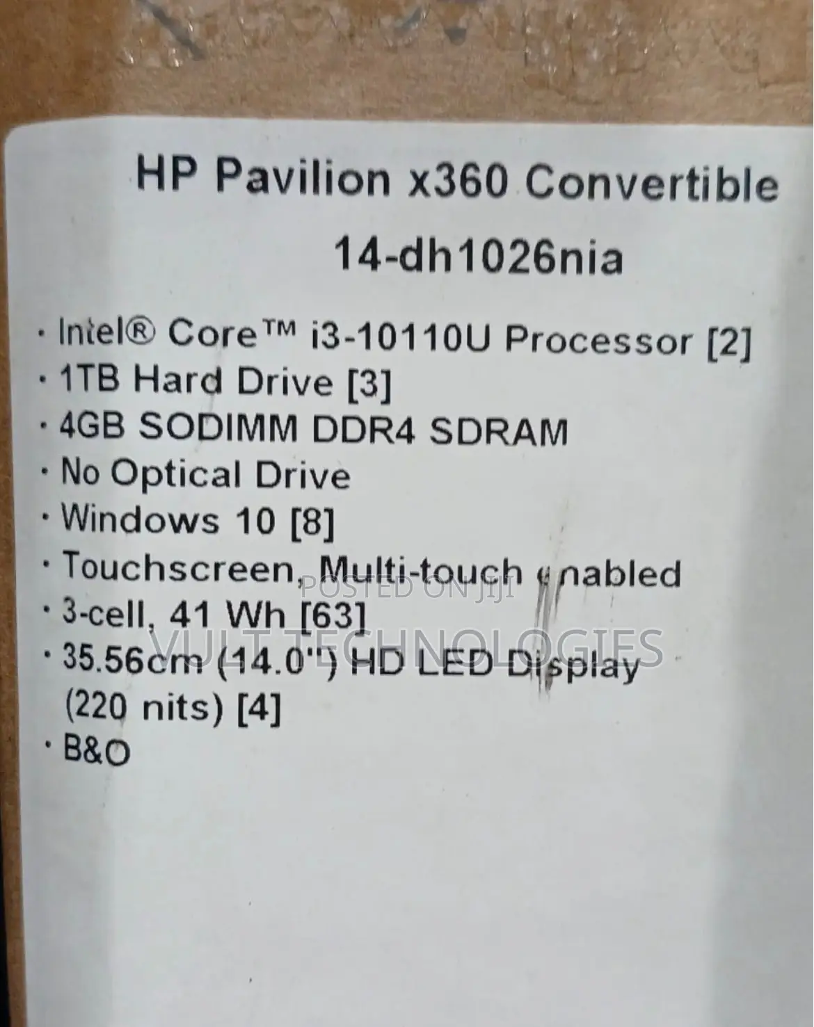 New Laptop HP Pavilion 14 x360 2-in-1 4GB Intel Core i3 HDD 1T