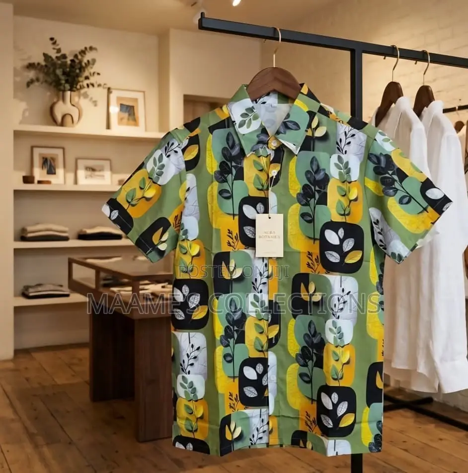 Silk Button-Down Short-Sleeve Shirt