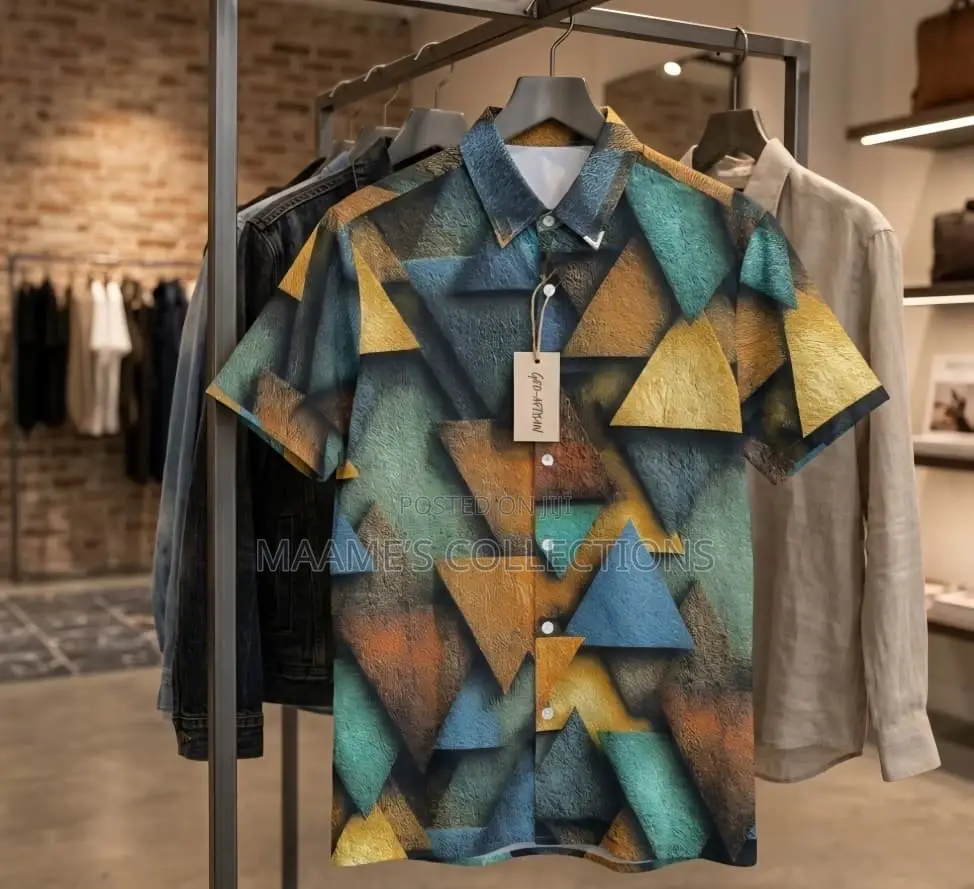 Silk Button-Down Short-Sleeve Shirt