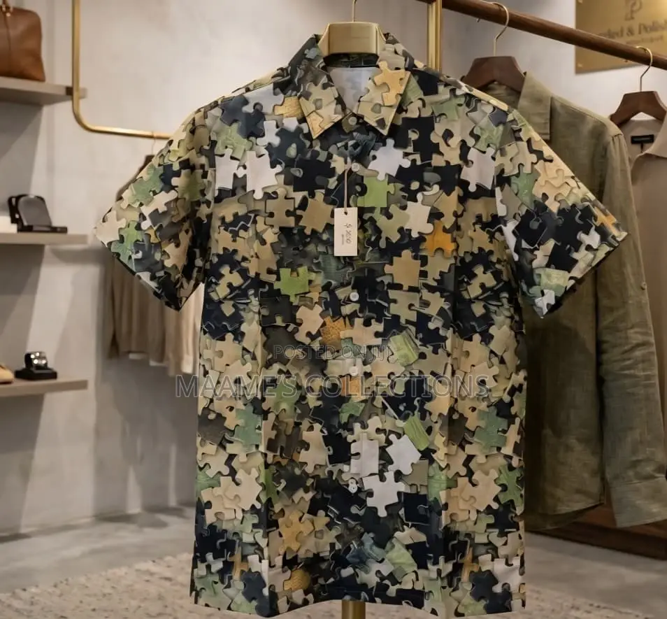 Silk Button-Down Short-Sleeve Shirt