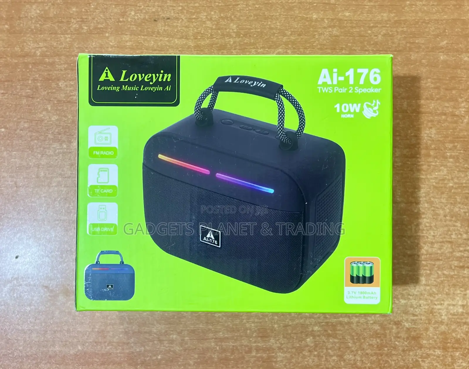 Loveyin Deep Bass Portable 10w Speaker With Fm Radio, Usb Tf Ai-176