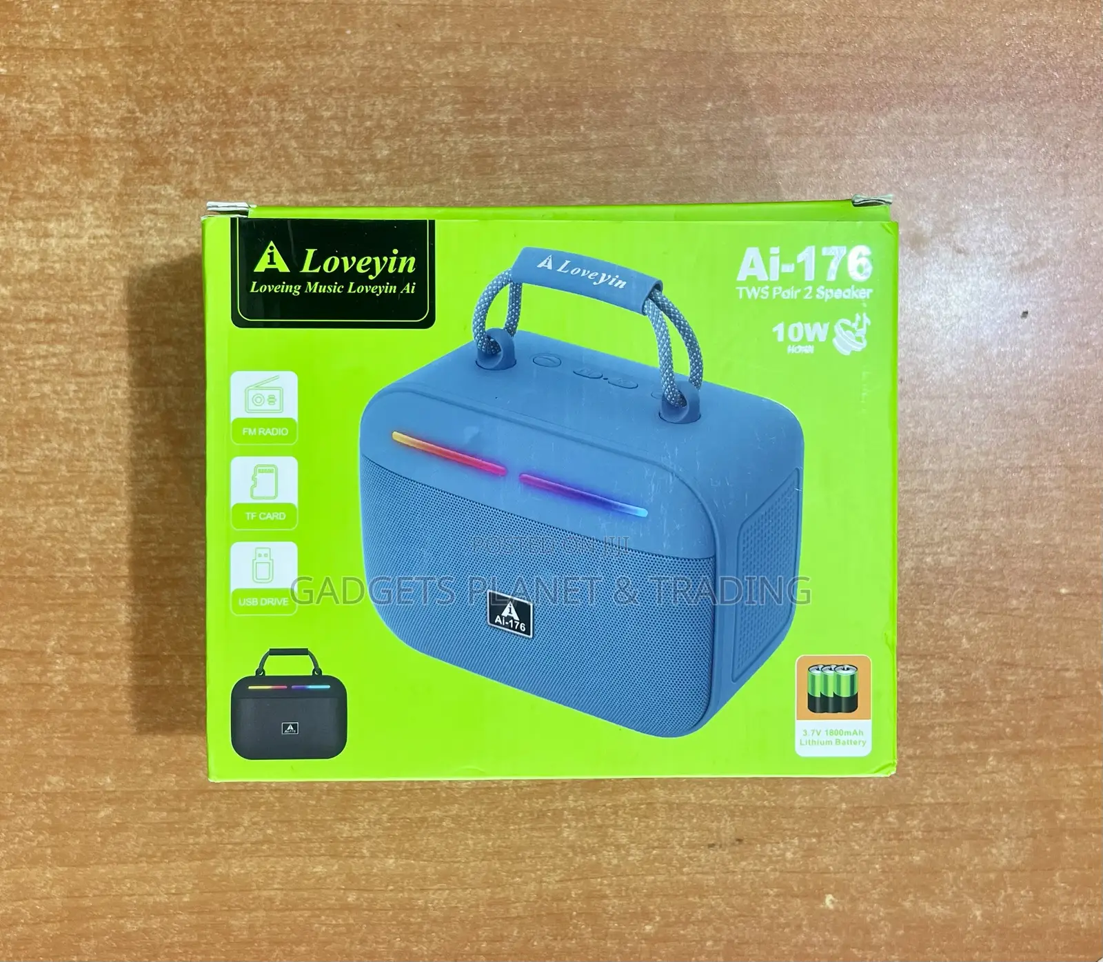 Loveyin Deep Bass Portable 10w Speaker With Fm Radio, Usb Tf Ai-176