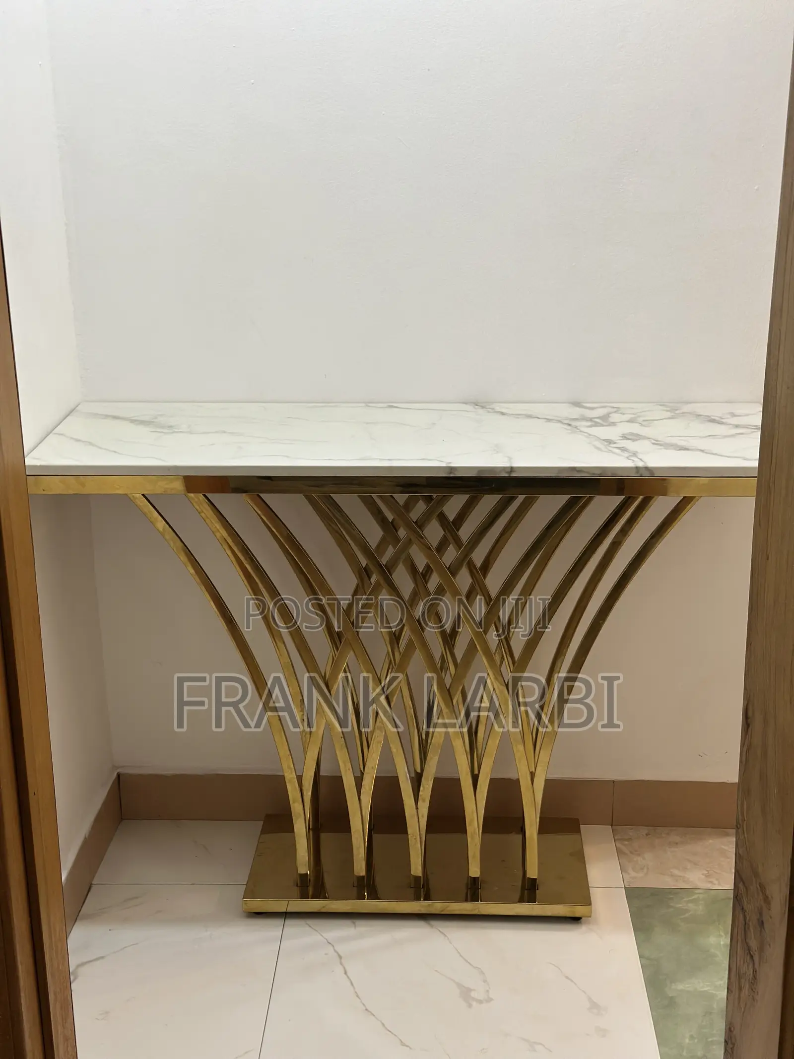 Elegant Gold Marble Modern Accent Table - Elevate Your Space!