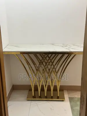 Elegant Gold Marble Modern Accent Table - Elevate Your Space!