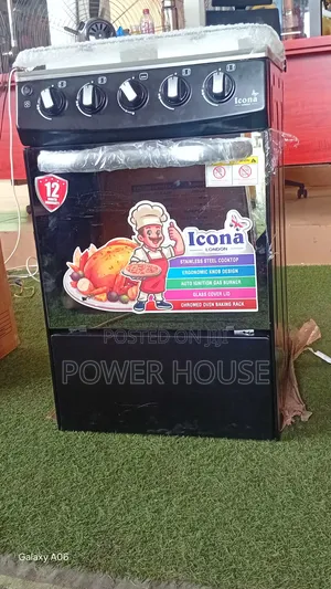 Icona Family Size 4 Burner Gas Cooker With Oven