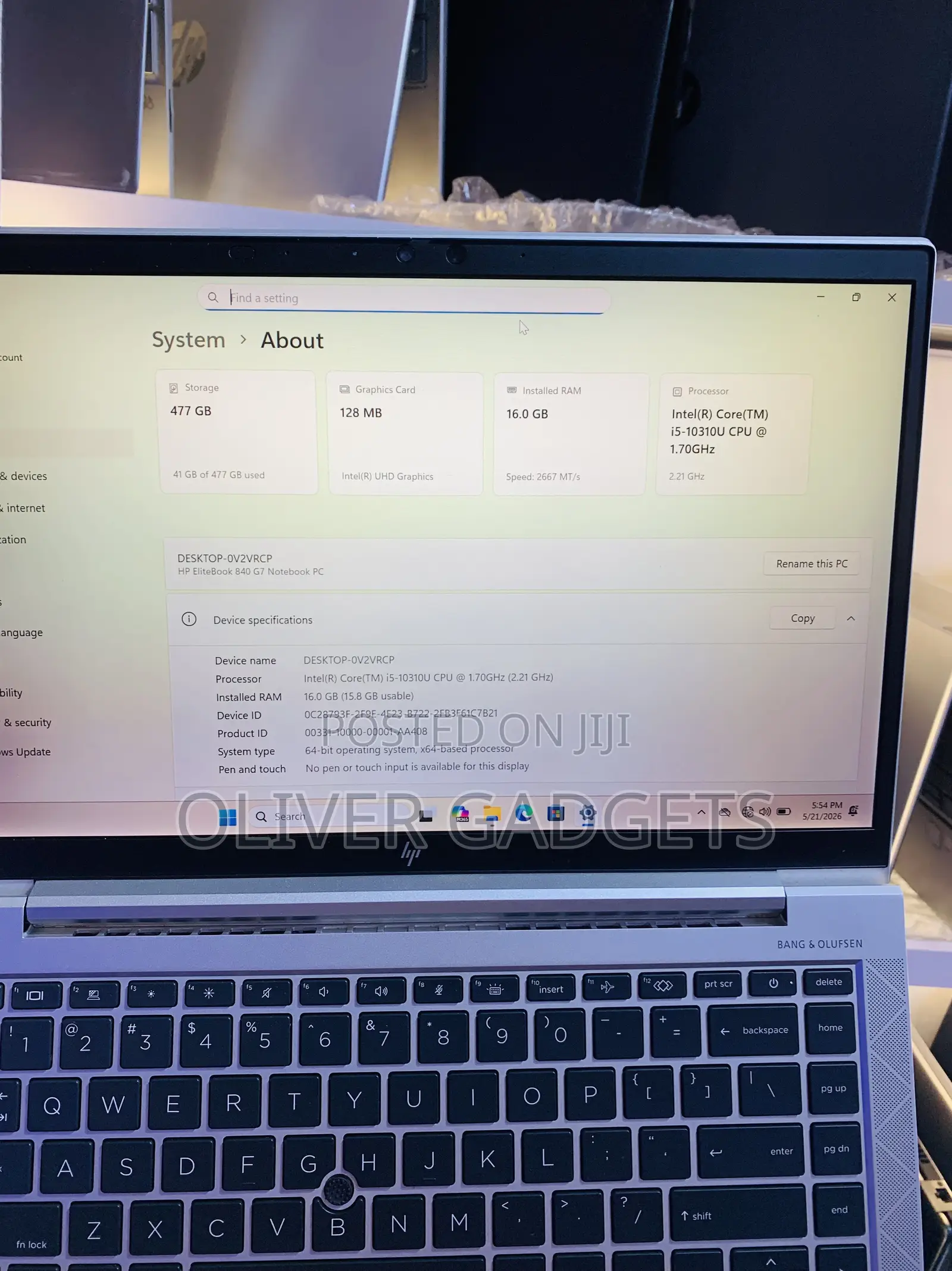 Laptop HP EliteBook 840 G7 16GB Intel Core i5 SSD 512GB