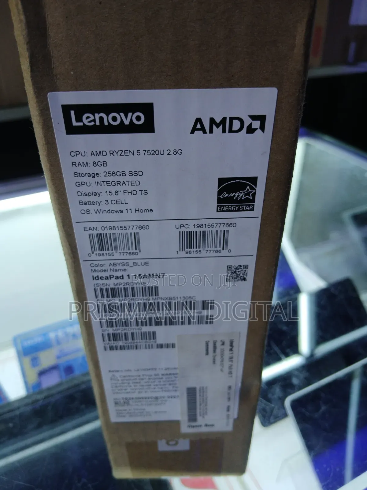 New Laptop Lenovo IdeaPad 1 8GB AMD Ryzen 5 SSD 256GB