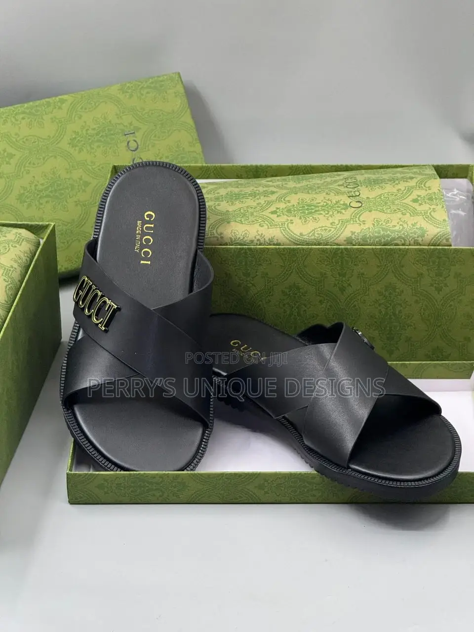 Gucci Royal Comfort Men’S Signature Slide Slippers