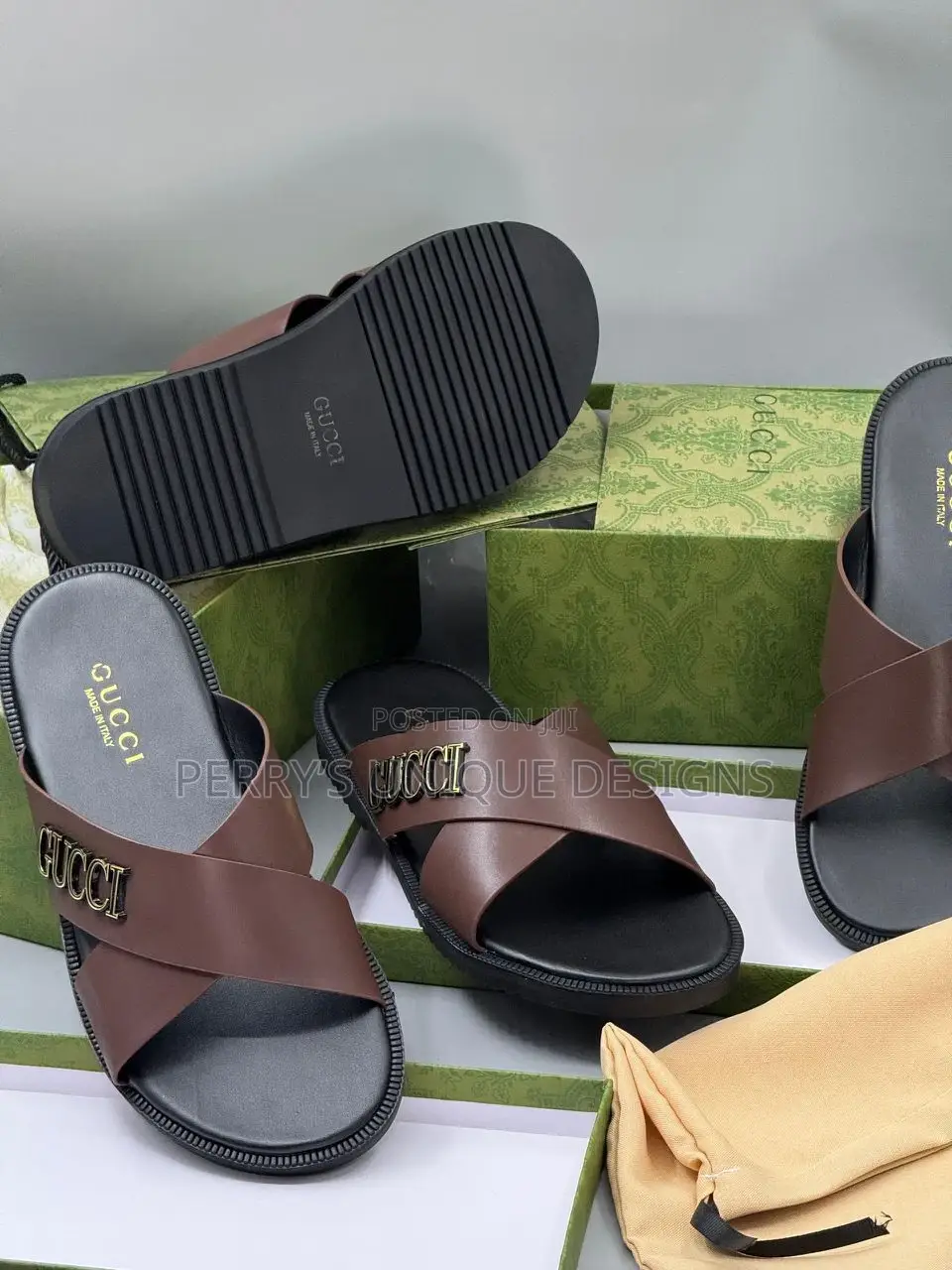 Gucci Royal Comfort Men’S Signature Slide Slippers