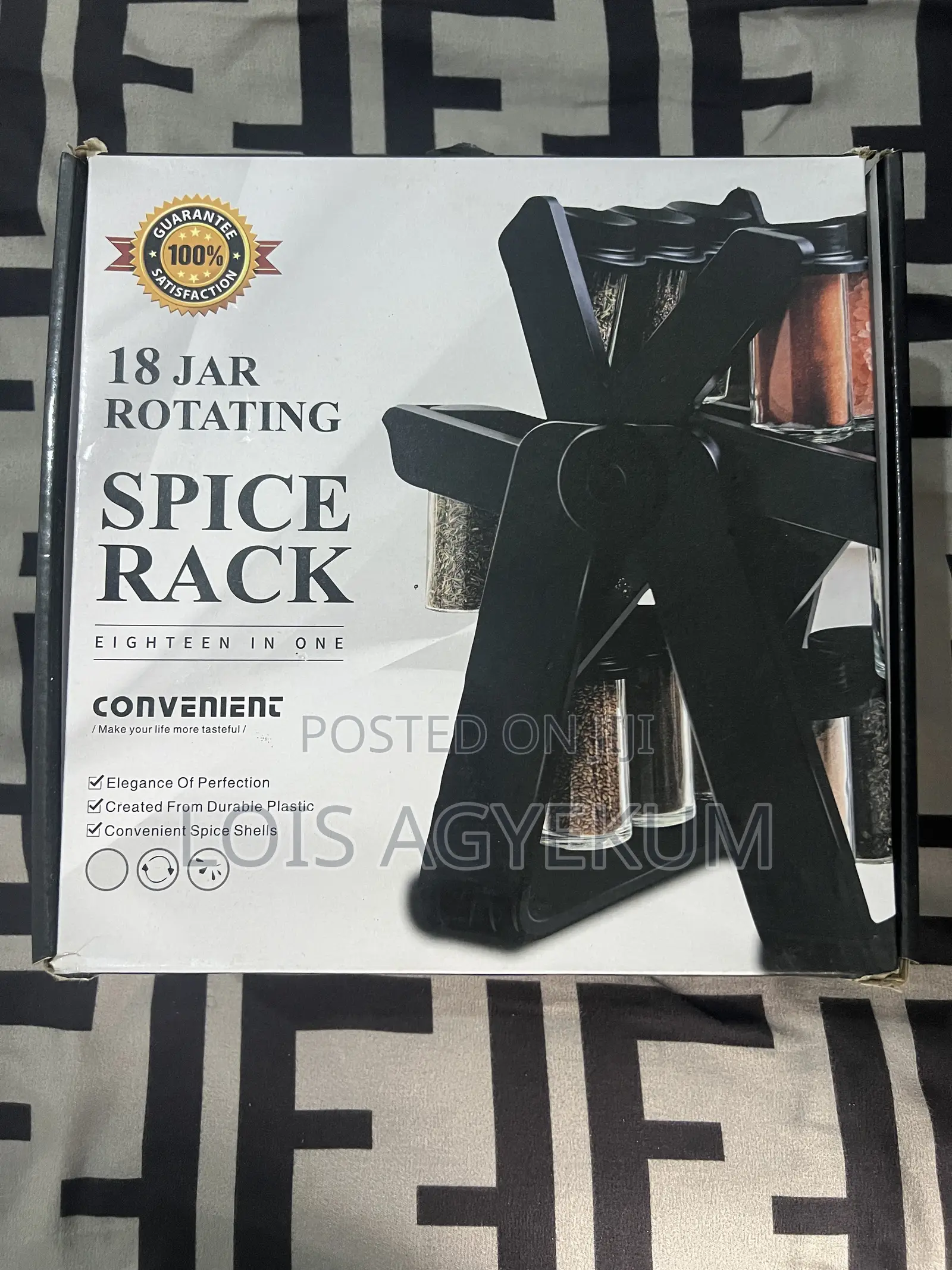 18 Jar Rotating Spice Rack Set