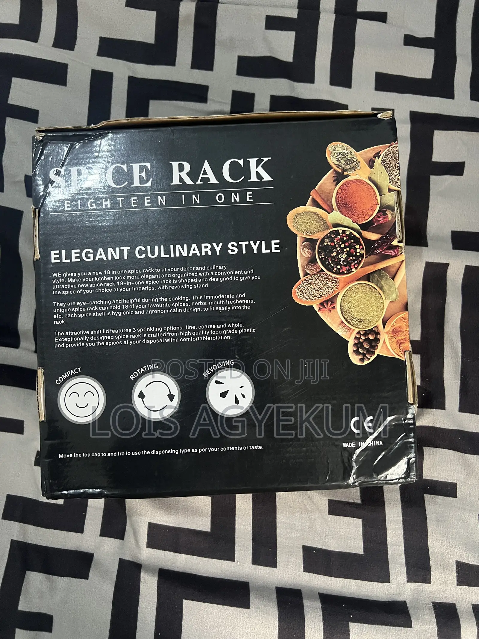 18 Jar Rotating Spice Rack Set