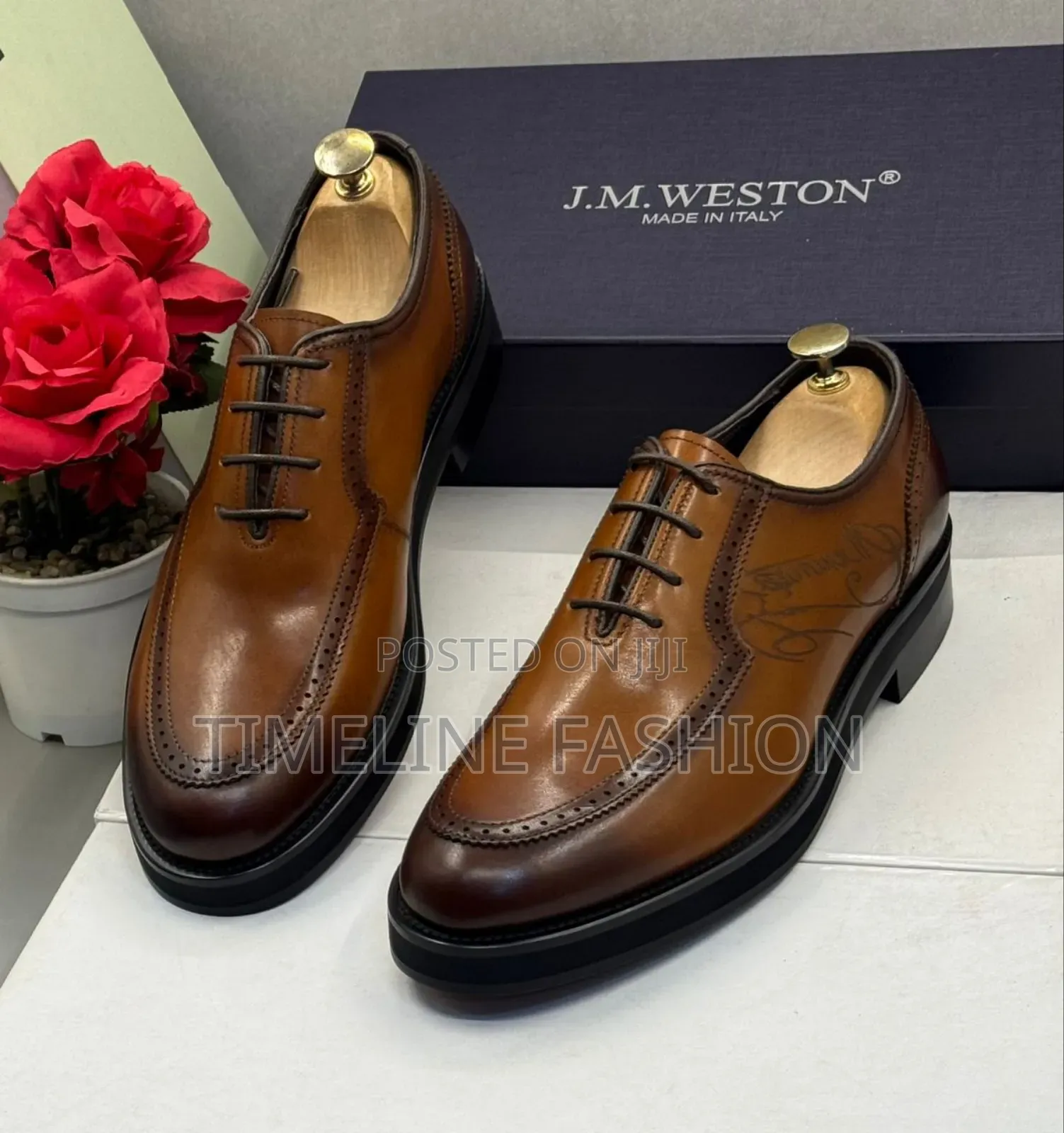 Quality J M Weston Designer Men's Leather Lace Up Shoes