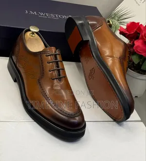 Quality J M Weston Designer Men's Leather Lace Up Shoes