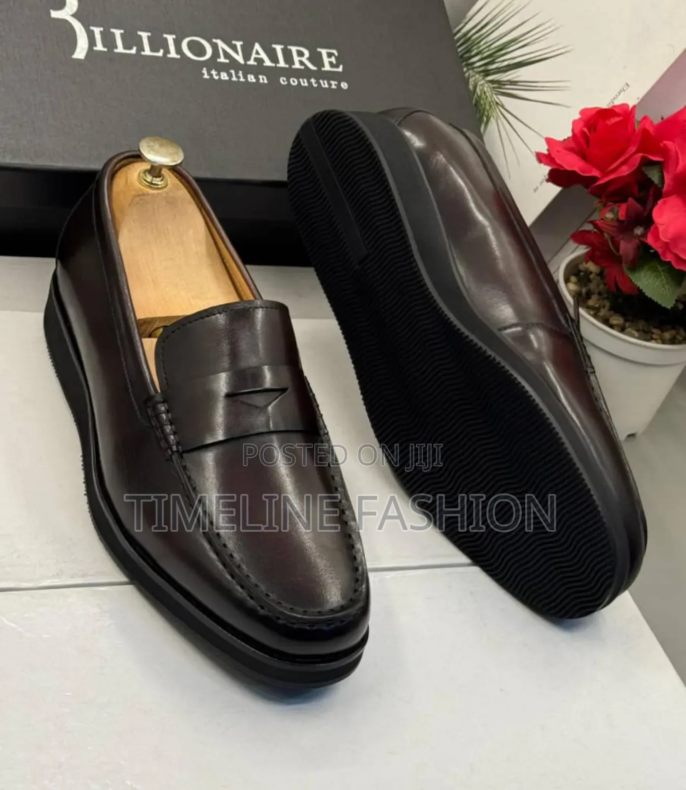 The Billionaire Executive Men's Coffee Brown Leather Shoes