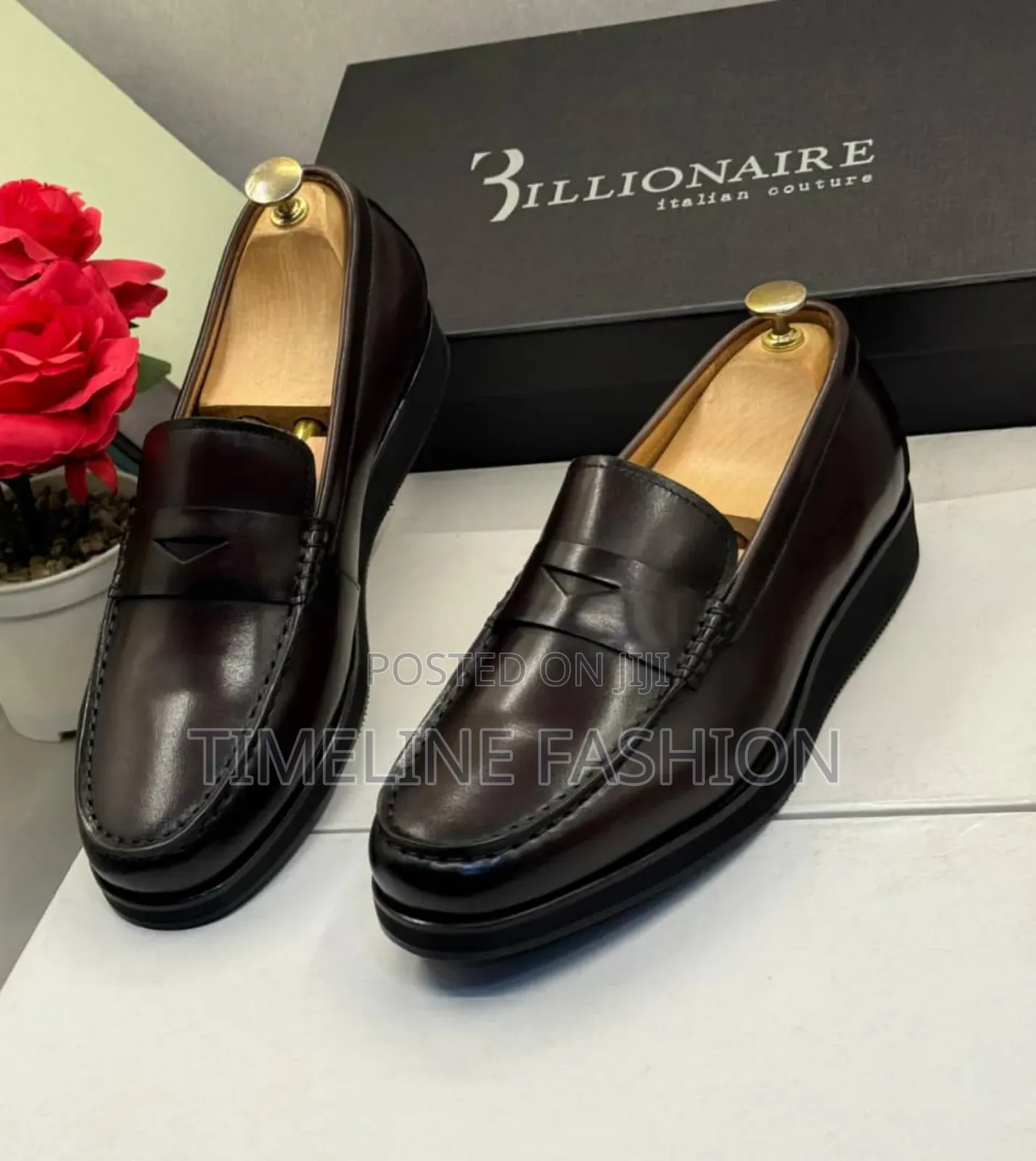 The Billionaire Executive Men's Coffee Brown Leather Shoes