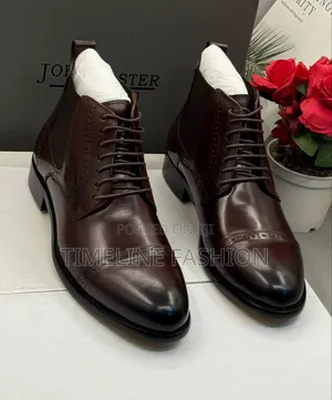 Executive Men's John Forster Durable Leather Shoes Coffee Brown