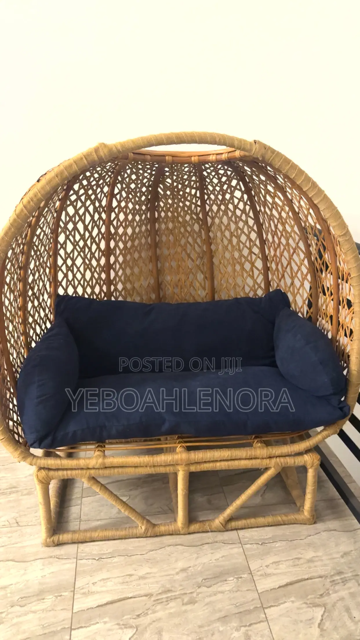 Luxury 2 Seater Handwoven Rattan Chair