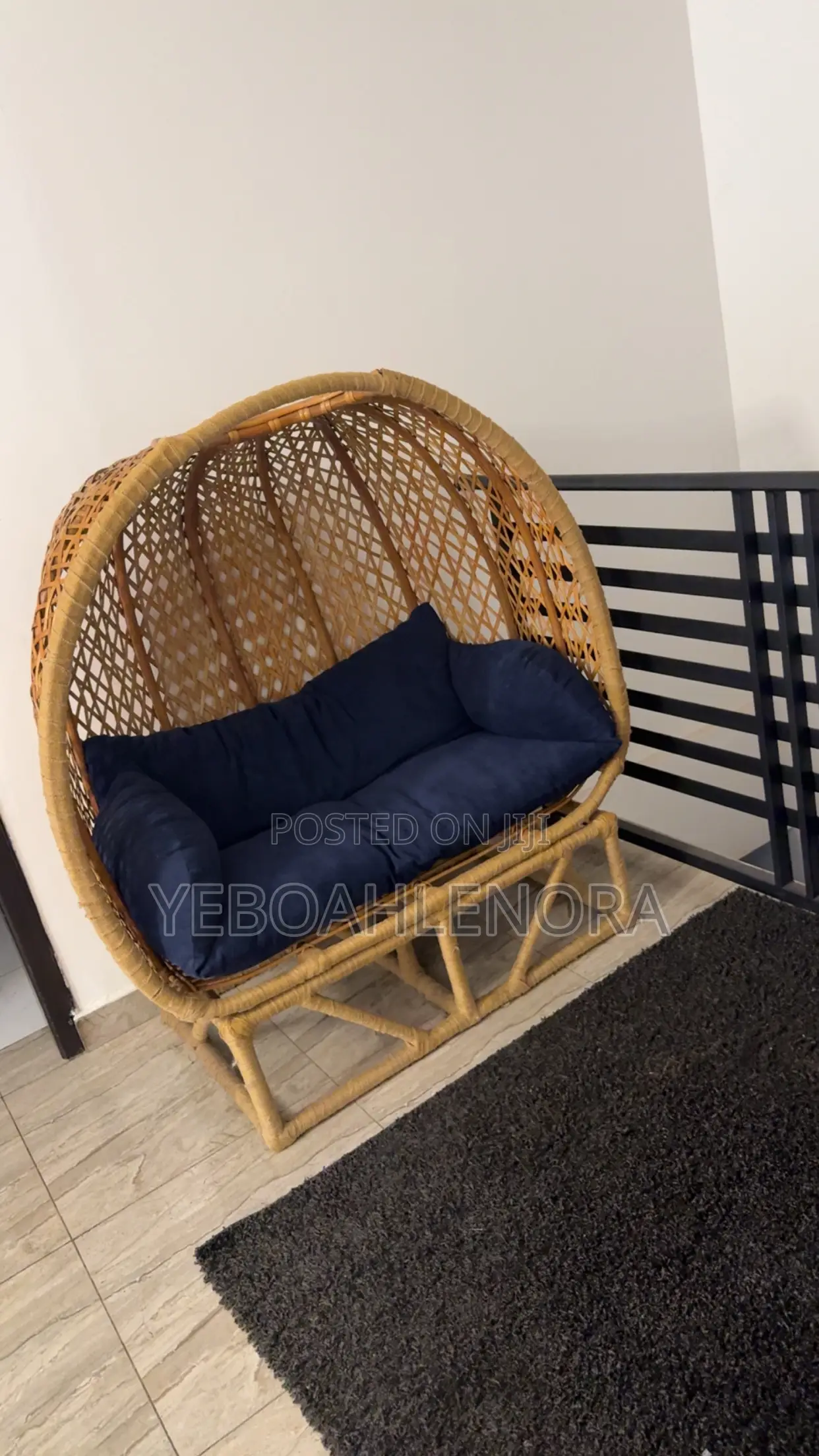 Luxury 2 Seater Handwoven Rattan Chair