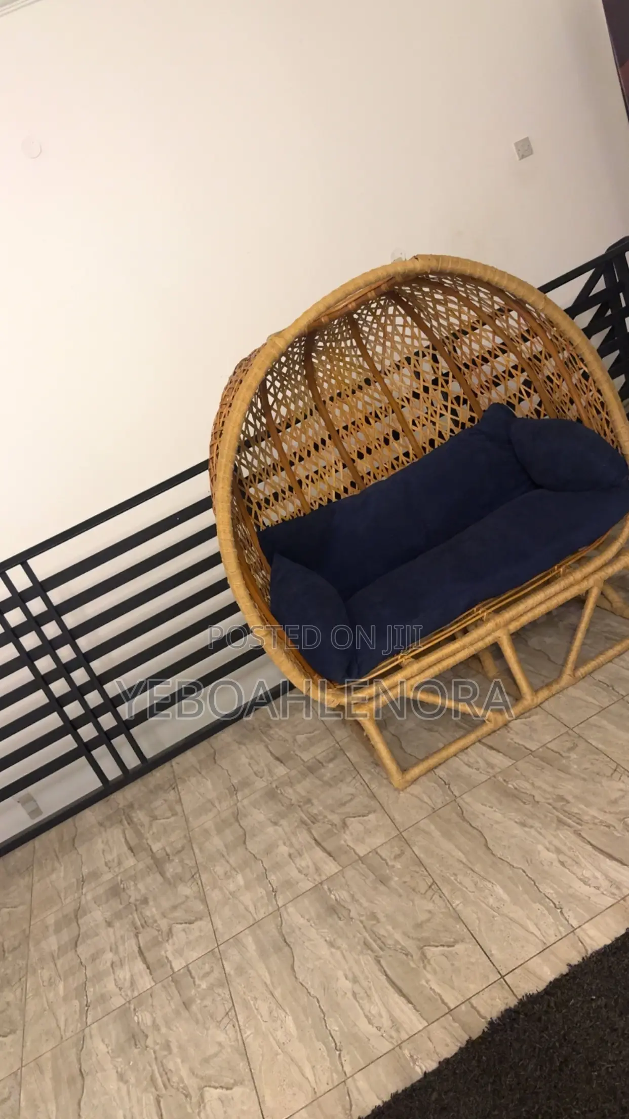 Luxury 2 Seater Handwoven Rattan Chair