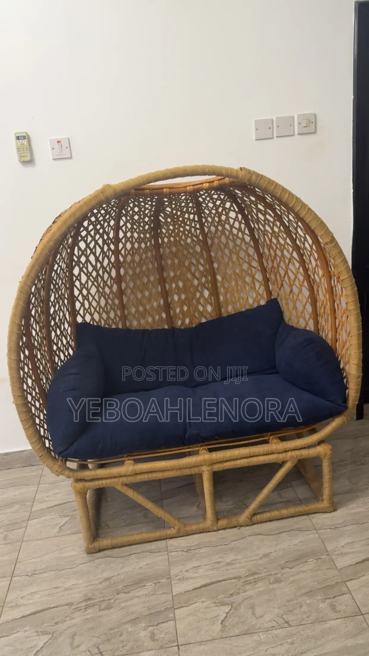 Luxury 2 Seater Handwoven Rattan Chair