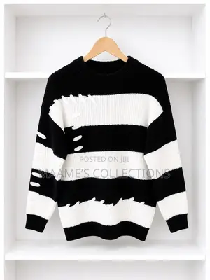 Men’S Color Block Knitted Sweater / Cardigan / Pullover