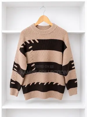 Men’S Blocked Knitted Pullover Sweater