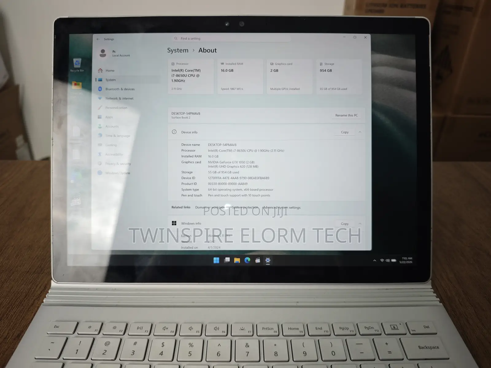 Laptop Microsoft Surface Book 2 16GB Intel Core i7 SSD 1T