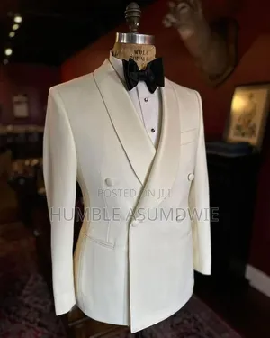 Cream Tuxedo Wedding Suit