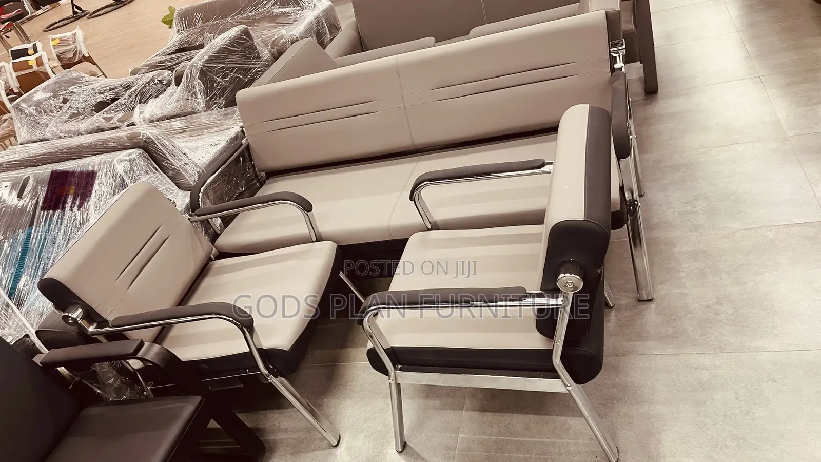 Leather Office Sofa Set