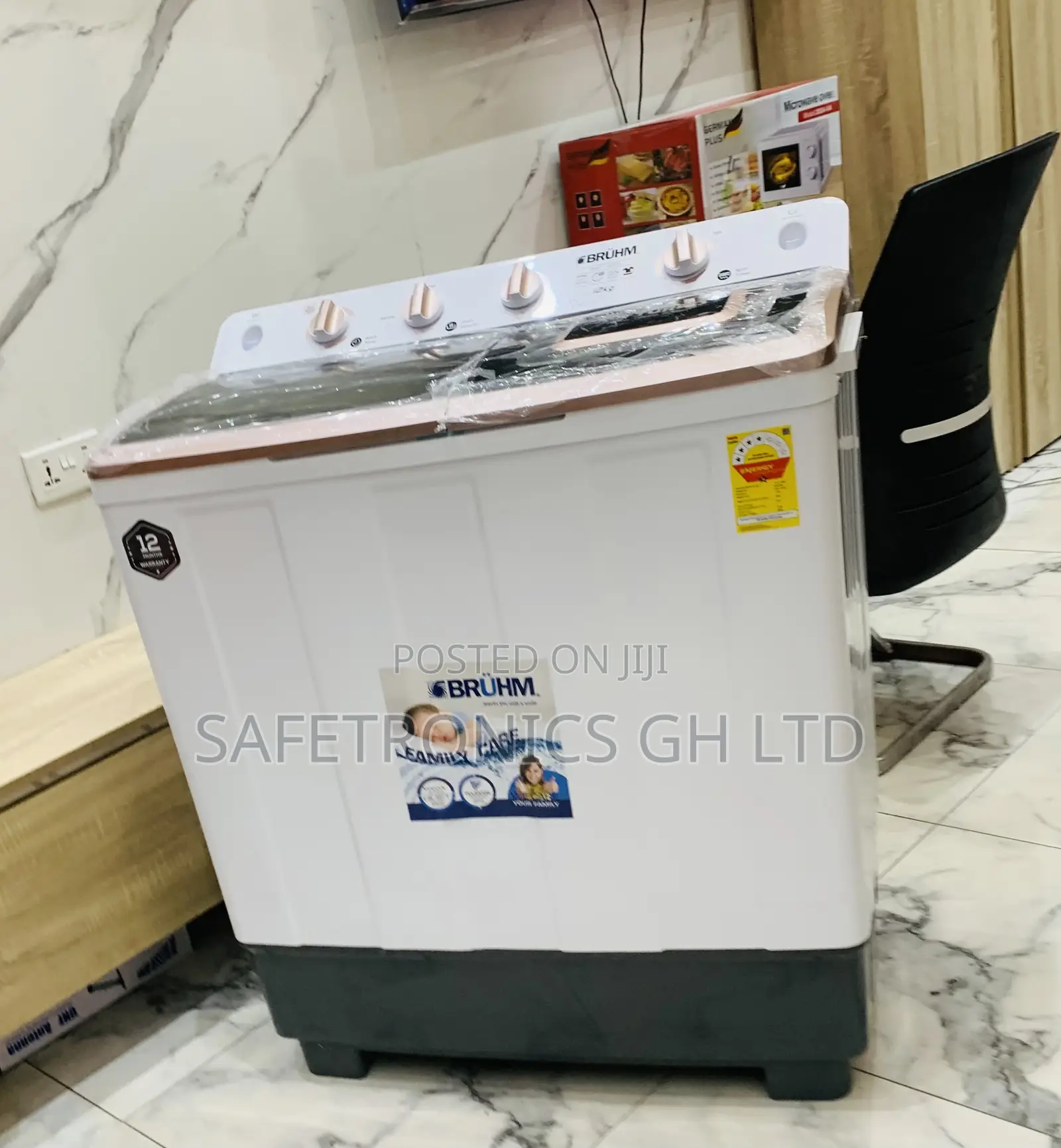 Kindly Purchase Sleek Bruhm 12kg Washing Machine BWT-120h-Twin Tub