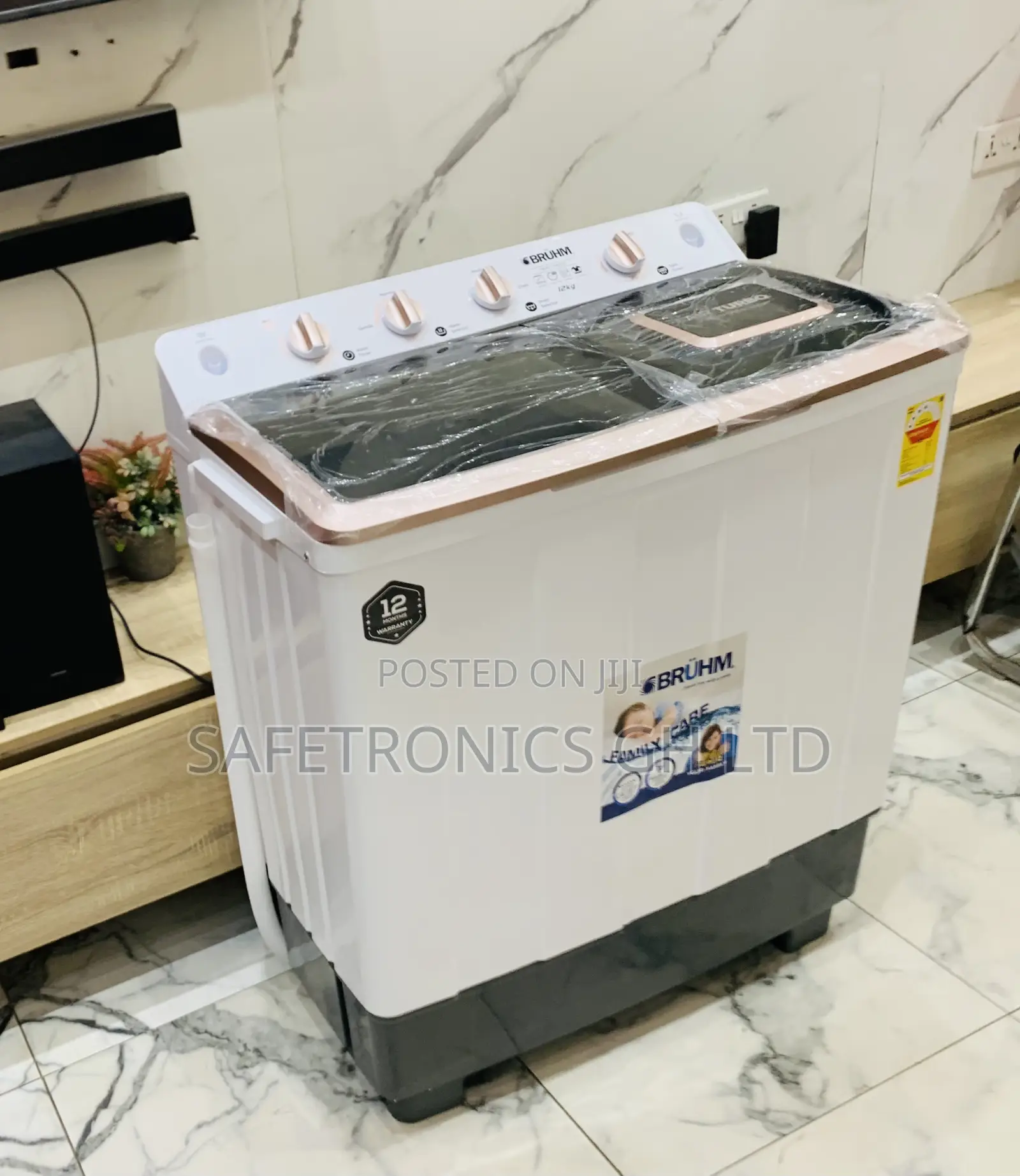 High Efficiency Bruhm 12kg Washing Machine BWT-120h-Twin Tub