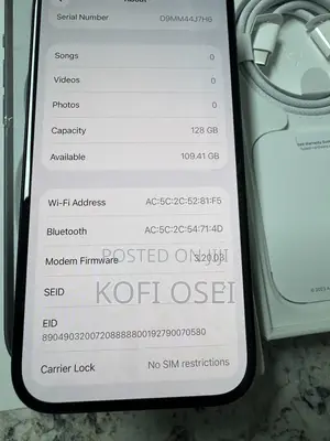 New Apple iPhone 15 128 GB Black