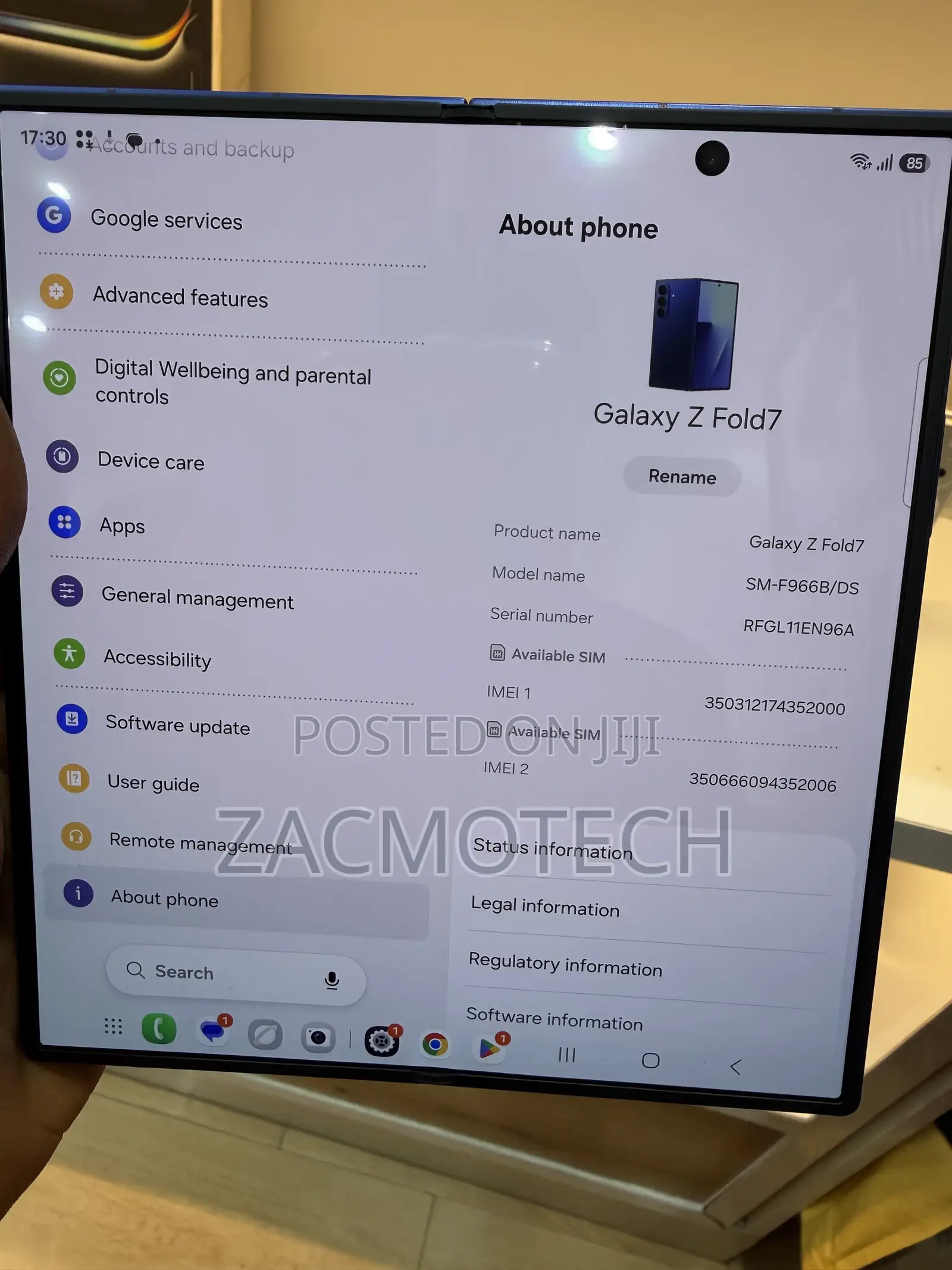 Samsung Galaxy Z Fold7 1 TB Blue